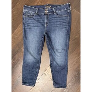 TORRID‎ Super Soft Jegging Jeans Dark Wash High Rise Cropped Womens Size 22 XS